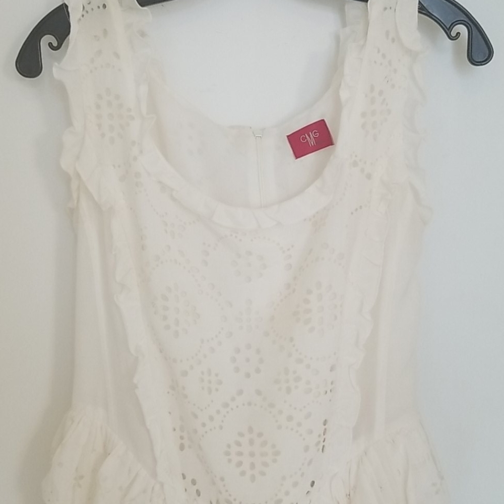 CMG white baby doll dress